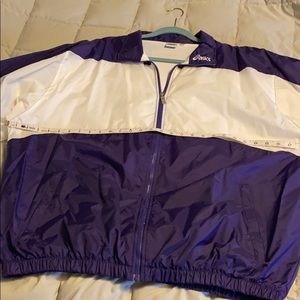 Vintage AASICS Windbreaker. Zippered with pockets
